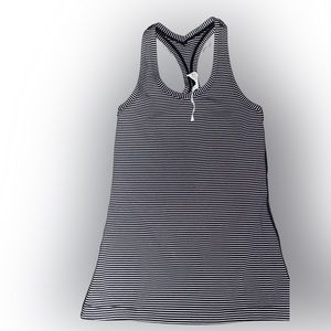 Lululemon Cool Racerback Parallel Stripes Black & White